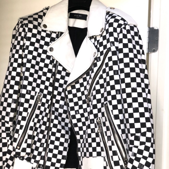 Amiri Checkered Biker Jacket - Picture 3 of 7